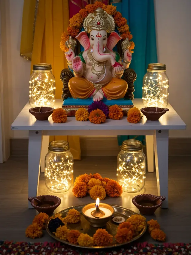 DIY Ganpati Decoration Ideas Using Household Items